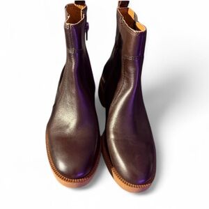 Brown Leather Chelsea Boots